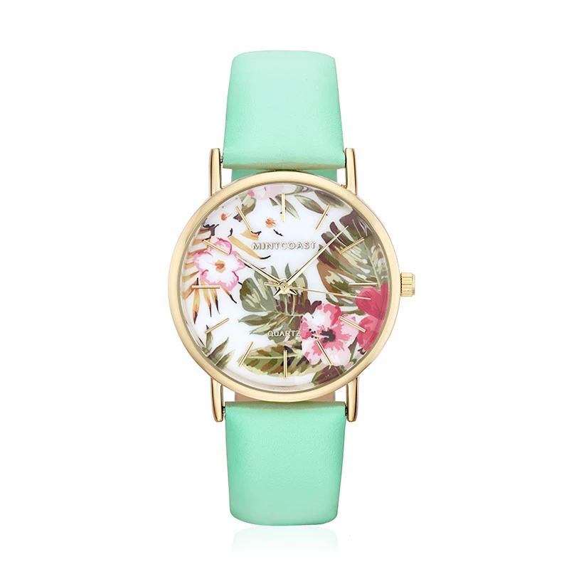 relojes de acero inoxidable, relojes de color, relojes, relojes de flores, accesorios online, mintcoast