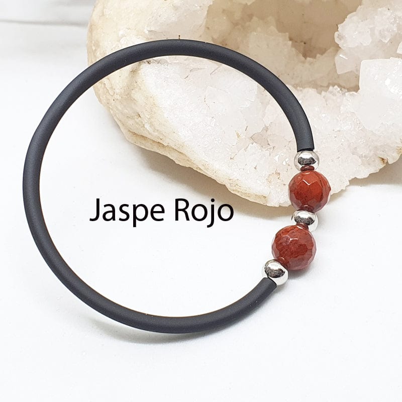 pulseas, pulseras con minerales, minerales naturales, piedras naturales, piedras preciosas, pulseras elasticas, joyas artesanas, esoterismo, piedras magicas, joyas online, jaspe rojo