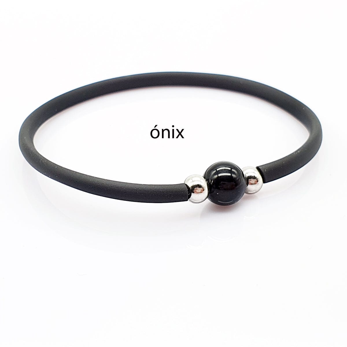 Pulsera elástica con perla, chacras, la pulsera de los chacras, colgante punta de cuarzo rosa, colgante, joyas acero, joyas artesanales, plata y minerales, pulsera minerales, minerales, piedras terapeuticas, gemoterapia, las propiedades de los minerales, mineral therapy, mineral stone therapy, joyas online, plata y minerales, onix