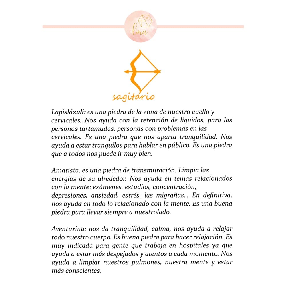 Sagitario Tu pulsera del Zodíaco