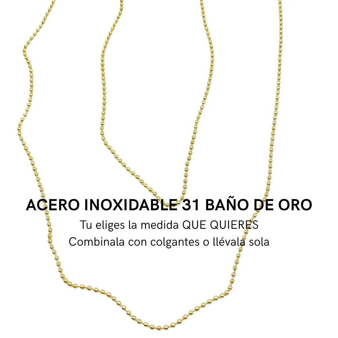 Cadena Larga para Colgantes · Acero Inoxidable / Baño de Oro