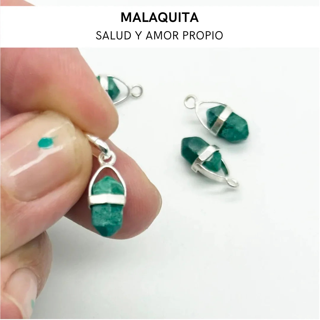 Colgante mini punta de Malaquita