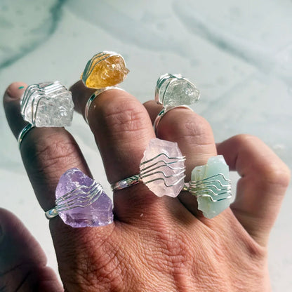 Anillo Rústico Plateado