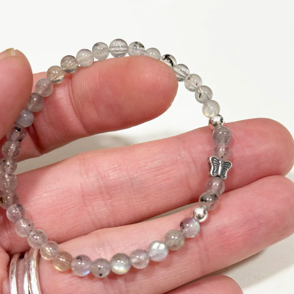 Pulsera Labradorita con Mariposa