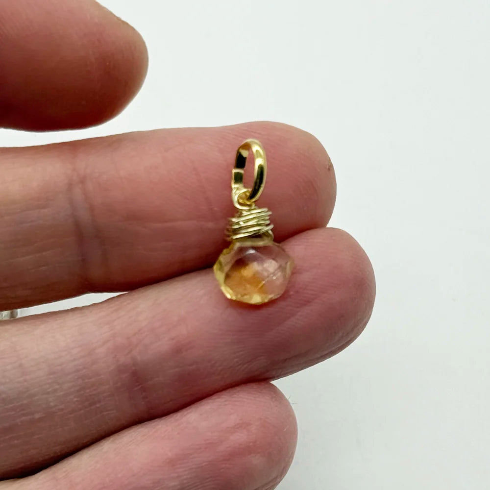Colgante mini Lágrima de Citrino