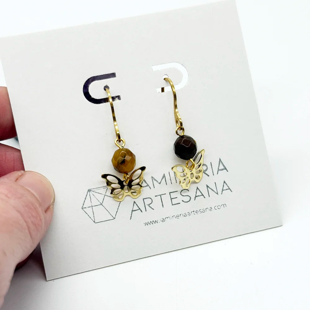 Pendientes Mariposa y Mineral