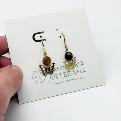 Pendientes Mariposa y Mineral