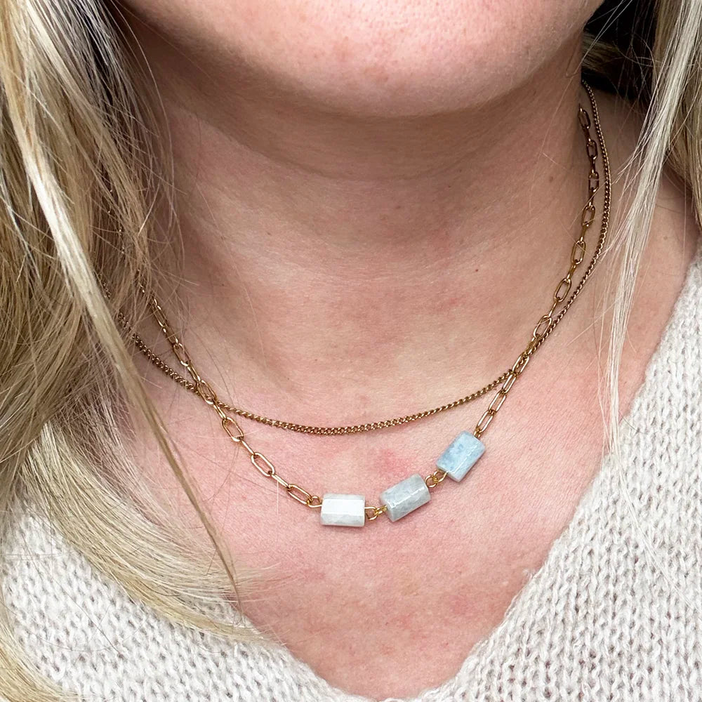 Collar Tres Minerales | Calma, Comunicación e Intuición