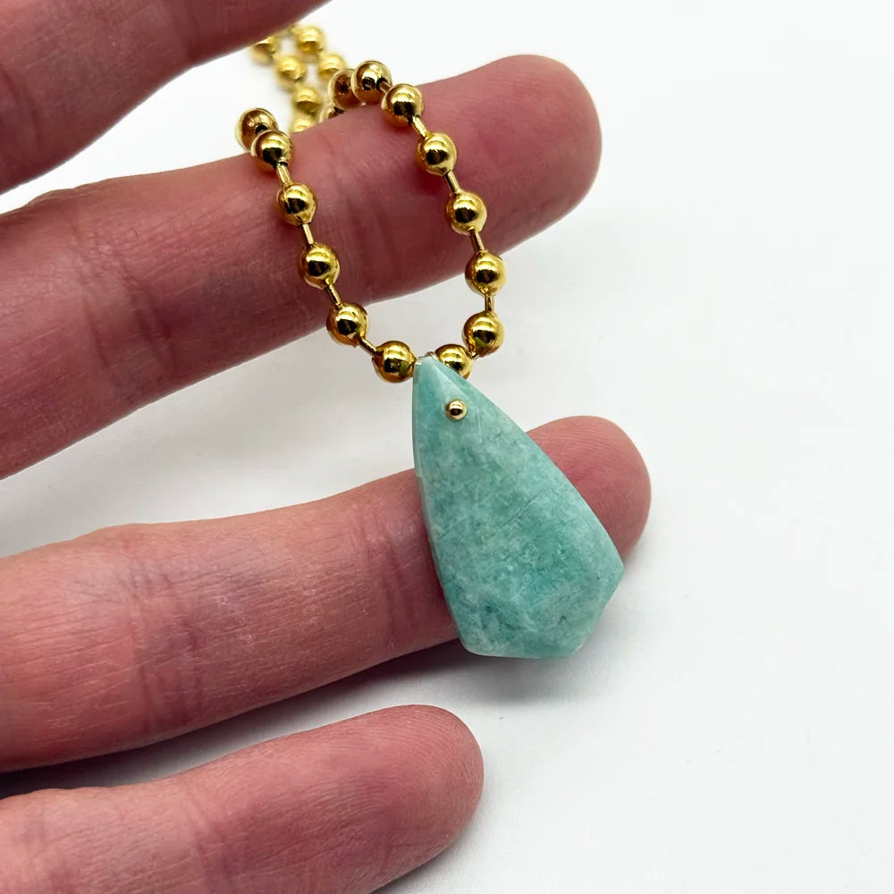 Collar Amazonita y Cuarzo Rosa | Ideal para Amor o Traumas