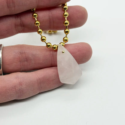 Collar Amazonita y Cuarzo Rosa | Ideal para Amor o Traumas