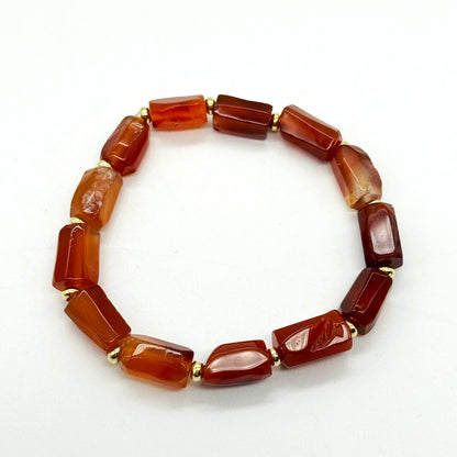 Pulsera de Carneola en oro | Digerir y fuerza