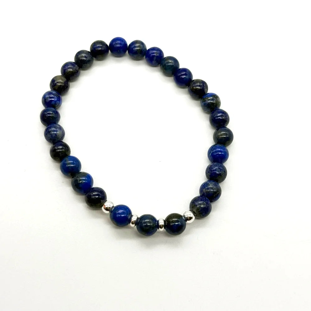Pulsera Lapislázuli y plata 925º | Intuición