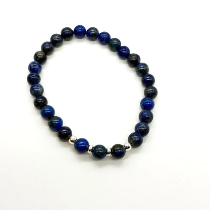 Pulsera Lapislázuli y plata 925º | Intuición