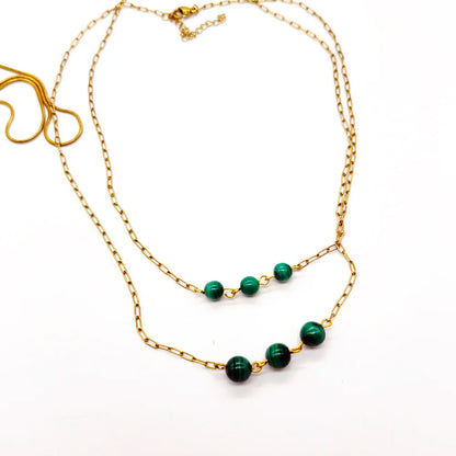 Collar de 3 Malaquita | Salud