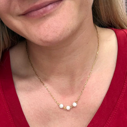 Collar de 3 Piedra Luna | Fertilidad y Autoestima