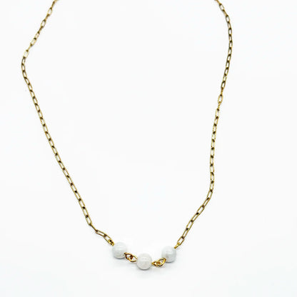 Collar de 3 Piedra Luna | Fertilidad y Autoestima