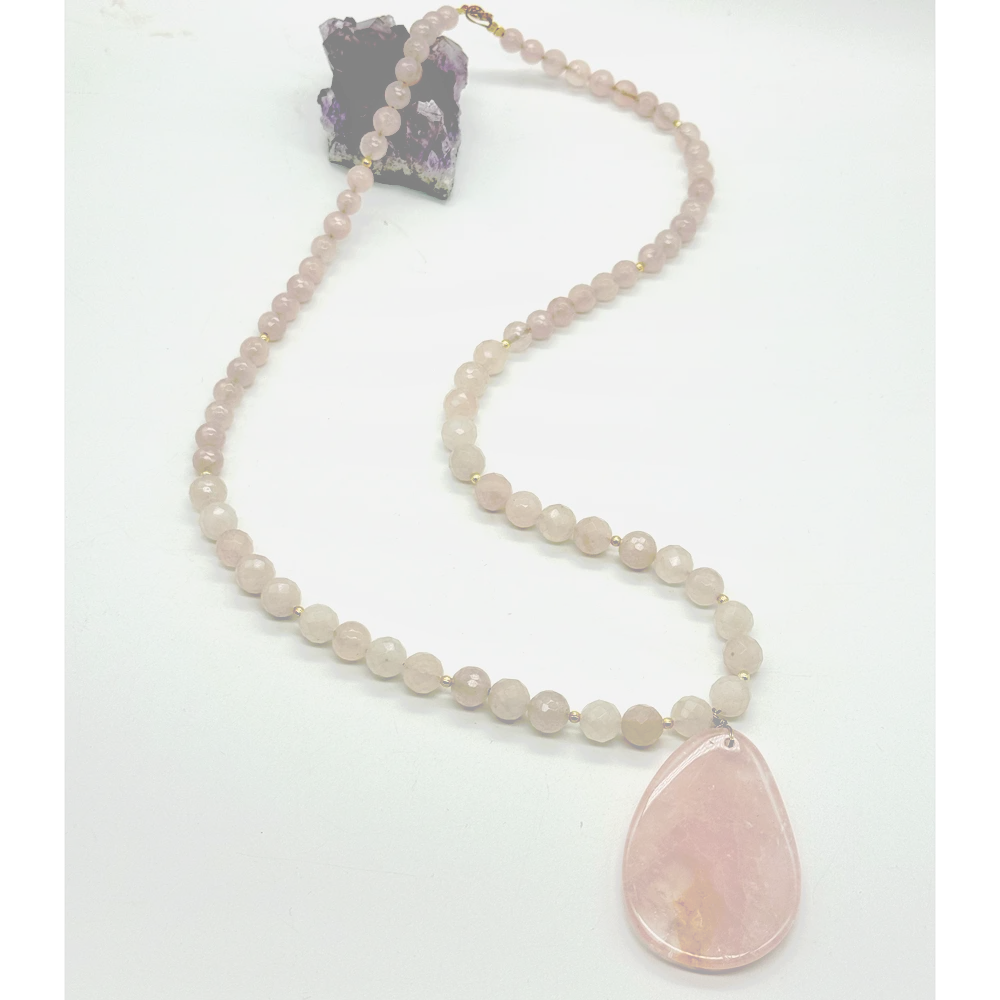 Collar Cuarzo Rosa | Amor propio y calma