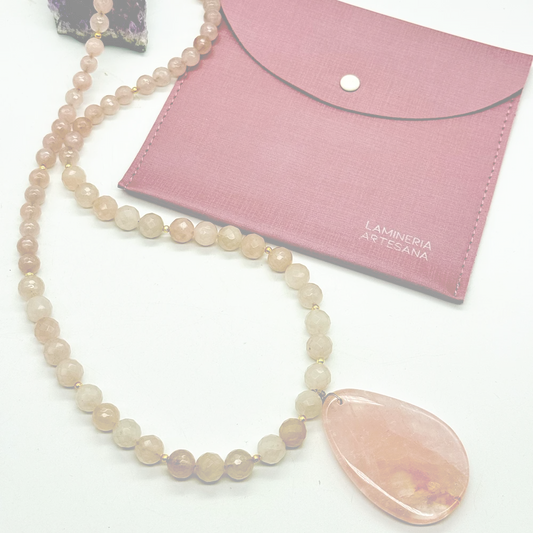 Collar Cuarzo Rosa | Amor propio y calma