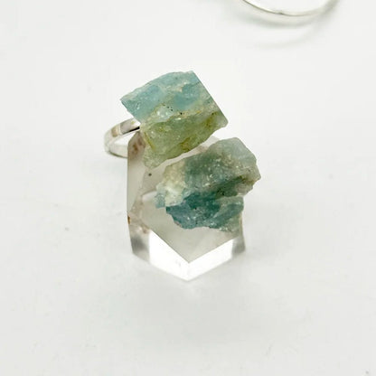 Silver ring with Aquamarine 