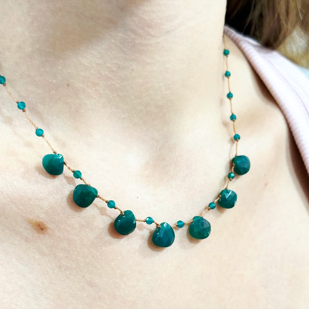 Collar Lágrimas de Minerales Naturales