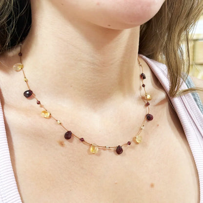 Collar Lágrimas de Minerales Naturales