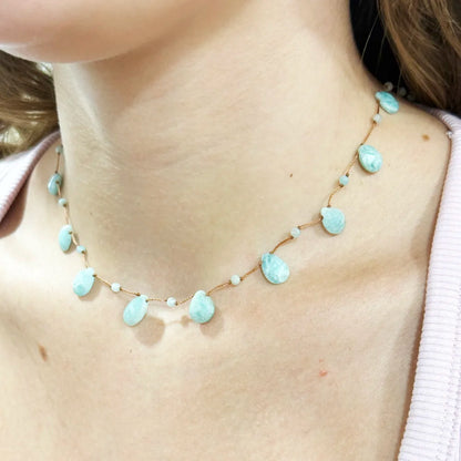 Collar Lágrimas de Minerales Naturales