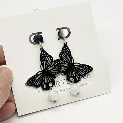 Pendientes Mariposa y Piedra