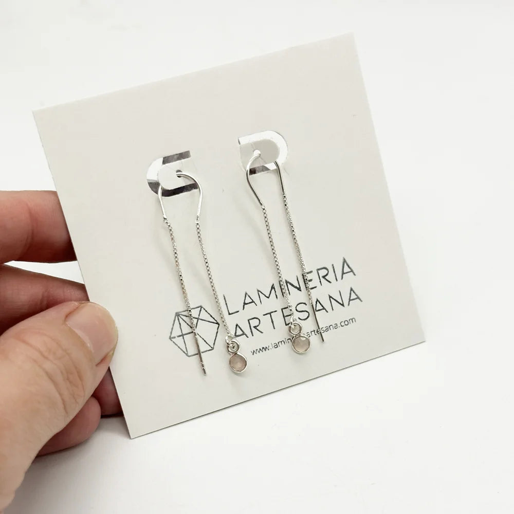 Pendientes Cadenita y Mineral