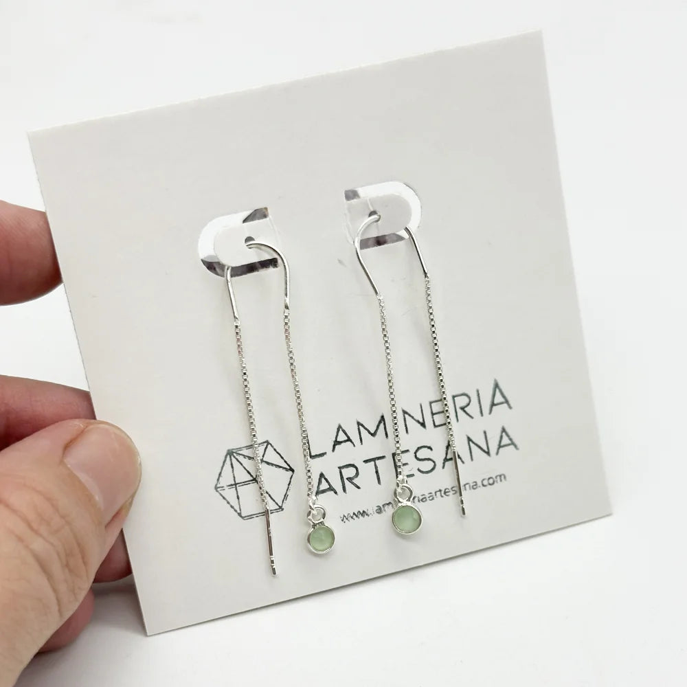 Pendientes Cadenita y Mineral