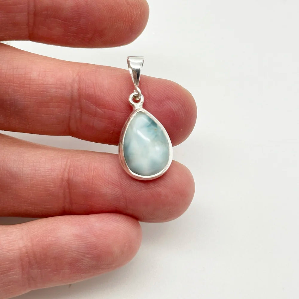 Larimar teardrop pendant