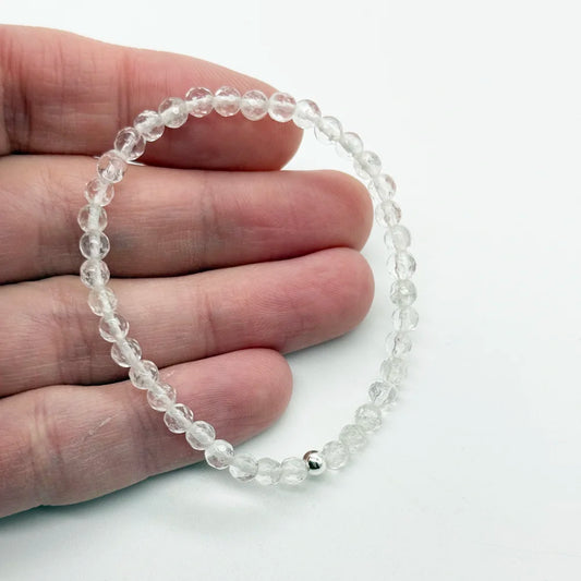 Pulsera finita de Cuarzo Blanco