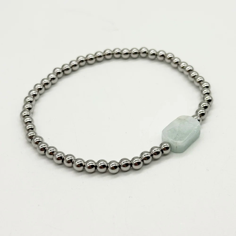 Pulsera bolitas con una piedra