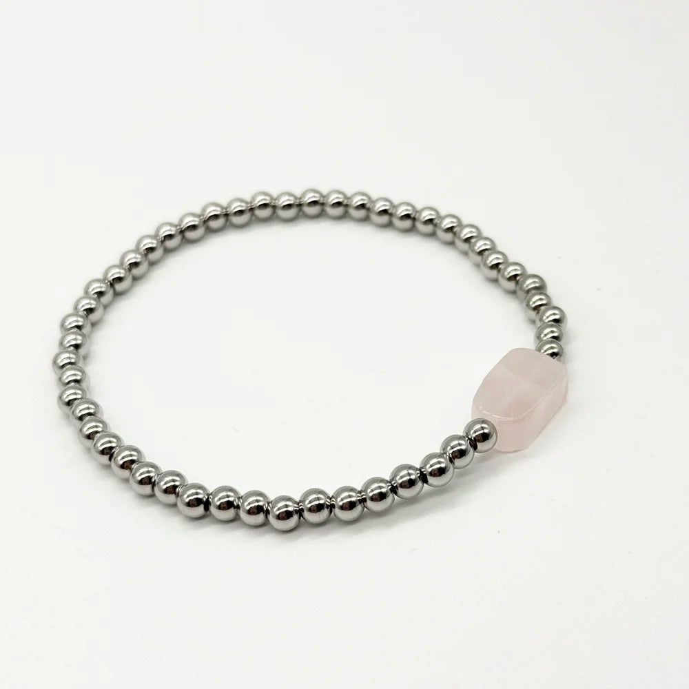 Pulsera bolitas con una piedra