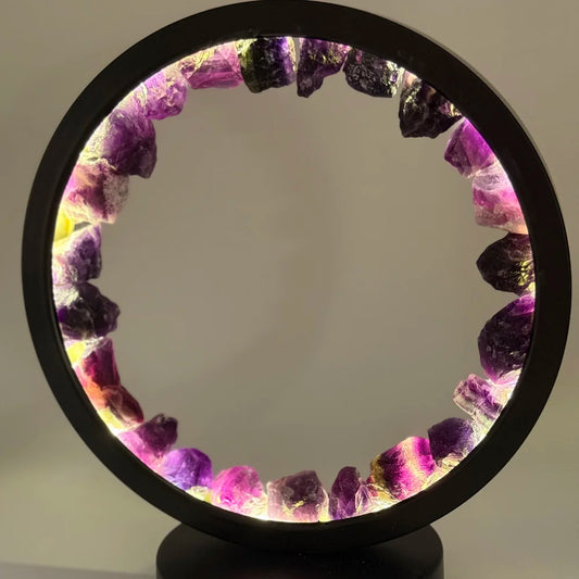 Lámpara con trozos de Mineral