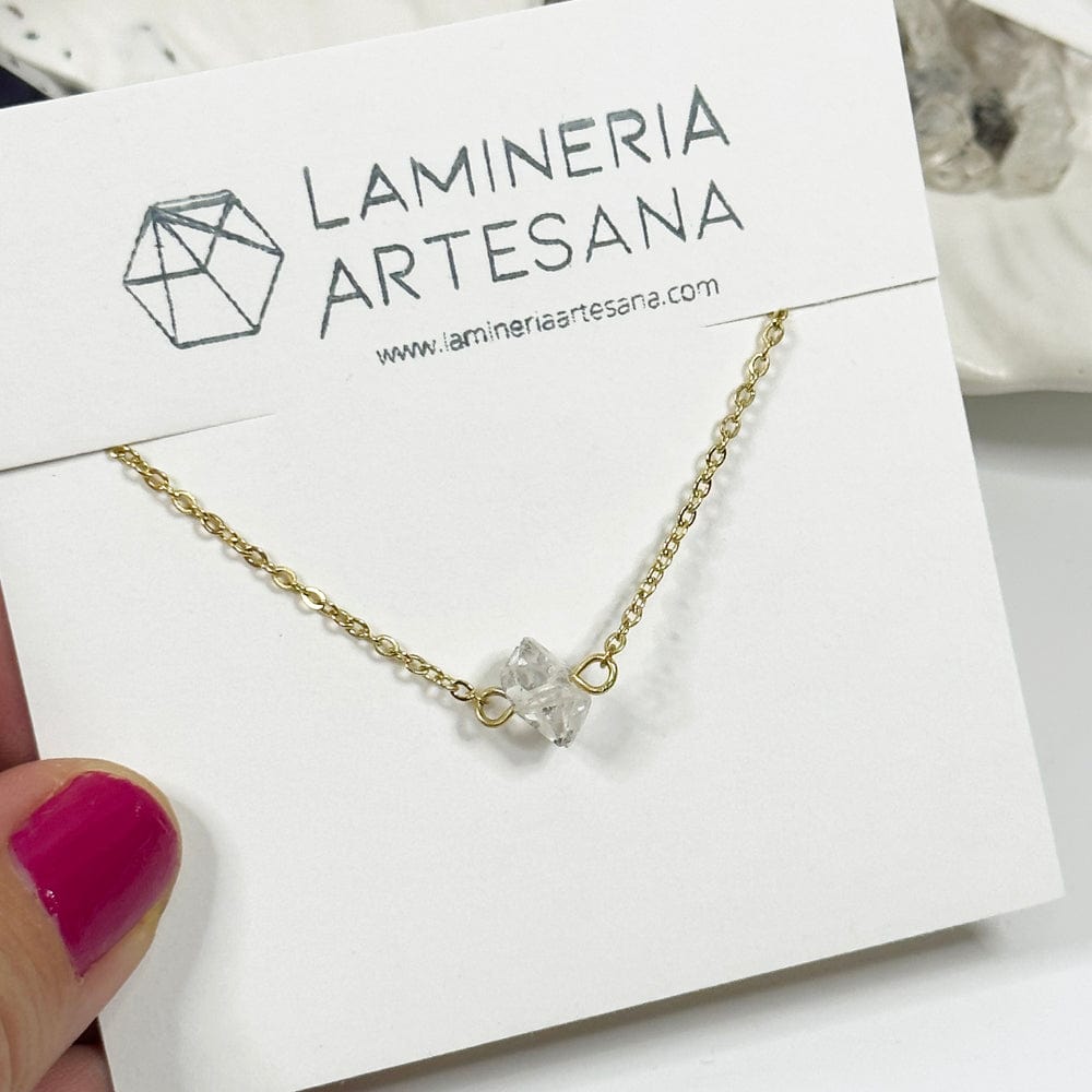 Pulsera artesanal de Diamante Herkimer