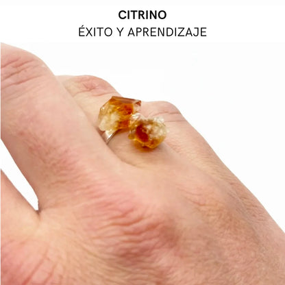 Anillo de plata y Citrino
