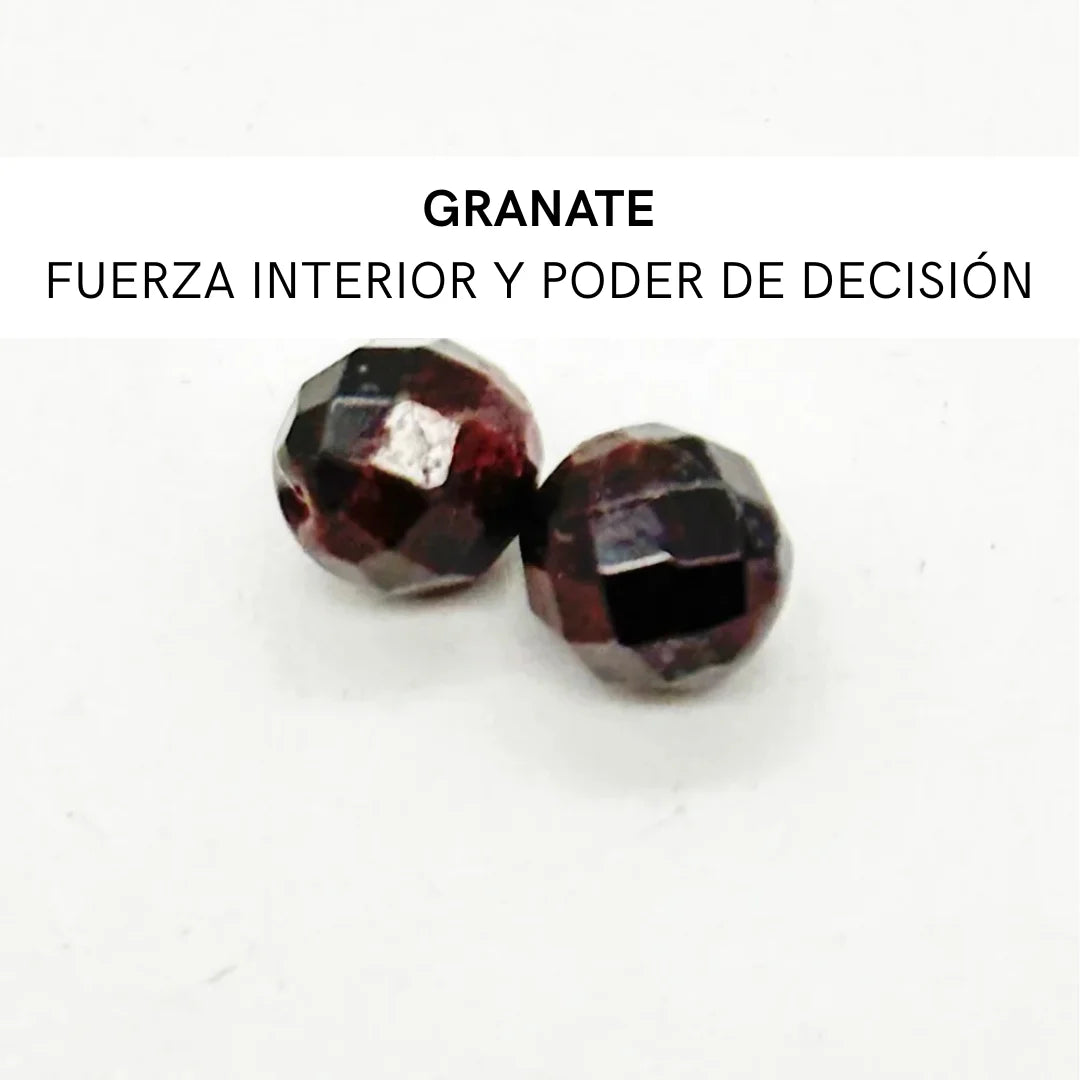 Pendientes largos con Flor y Mineral