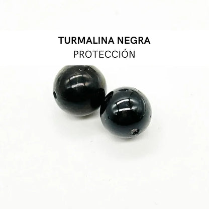 Pendientes largos con Flor y Mineral