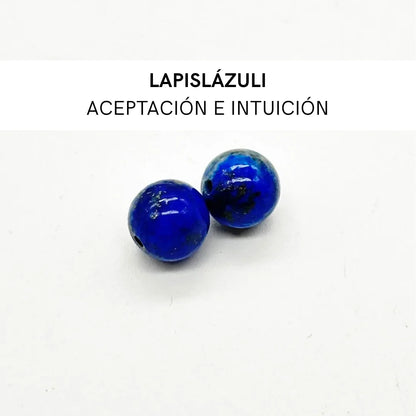 Pendientes largos con Flor y Mineral