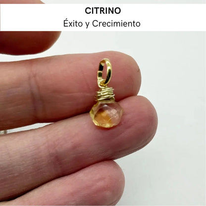 Colgante mini Lágrima de Citrino