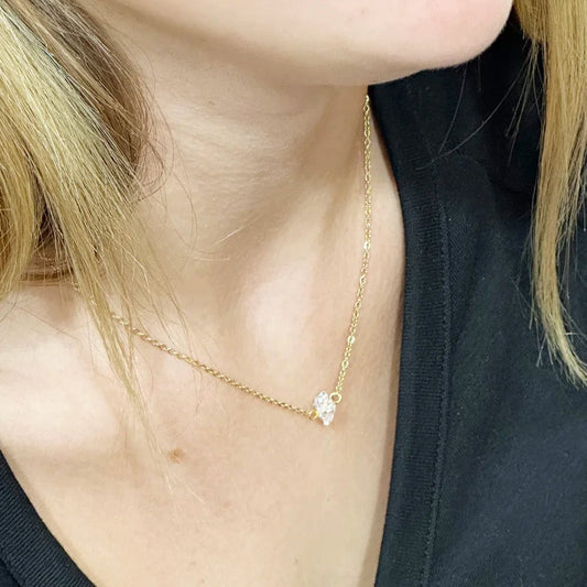 Collar con Diamante Herkimer natural