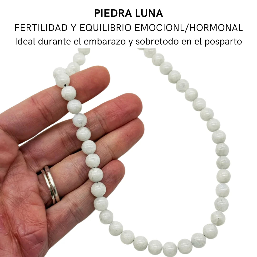 Collar de Piedra Luna Natural · Fertilidad