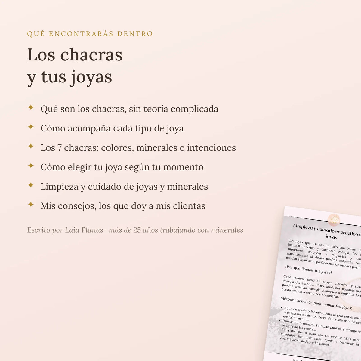 Páginas interiores del ebook con los chacras raíz, corazón y corona explicados uno a uno