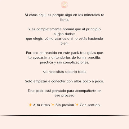 Pack completo: Cómo elegir y usar minerales sin equivocarte (3 guías prácticas)