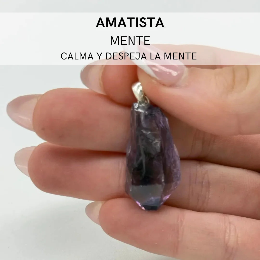 Colgante Mineral en bruto | Protrección - Fuerza - Amor