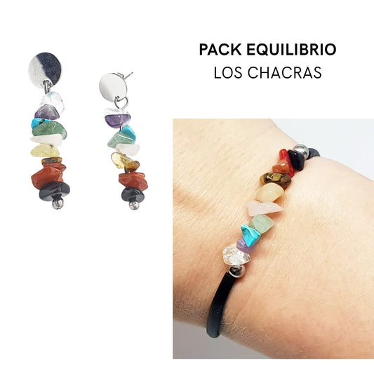 Pack Equilibrio Chakras | Pulsera y Pendientes