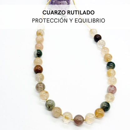 Collar Cuarzo rutilado | Equilibrio y protección