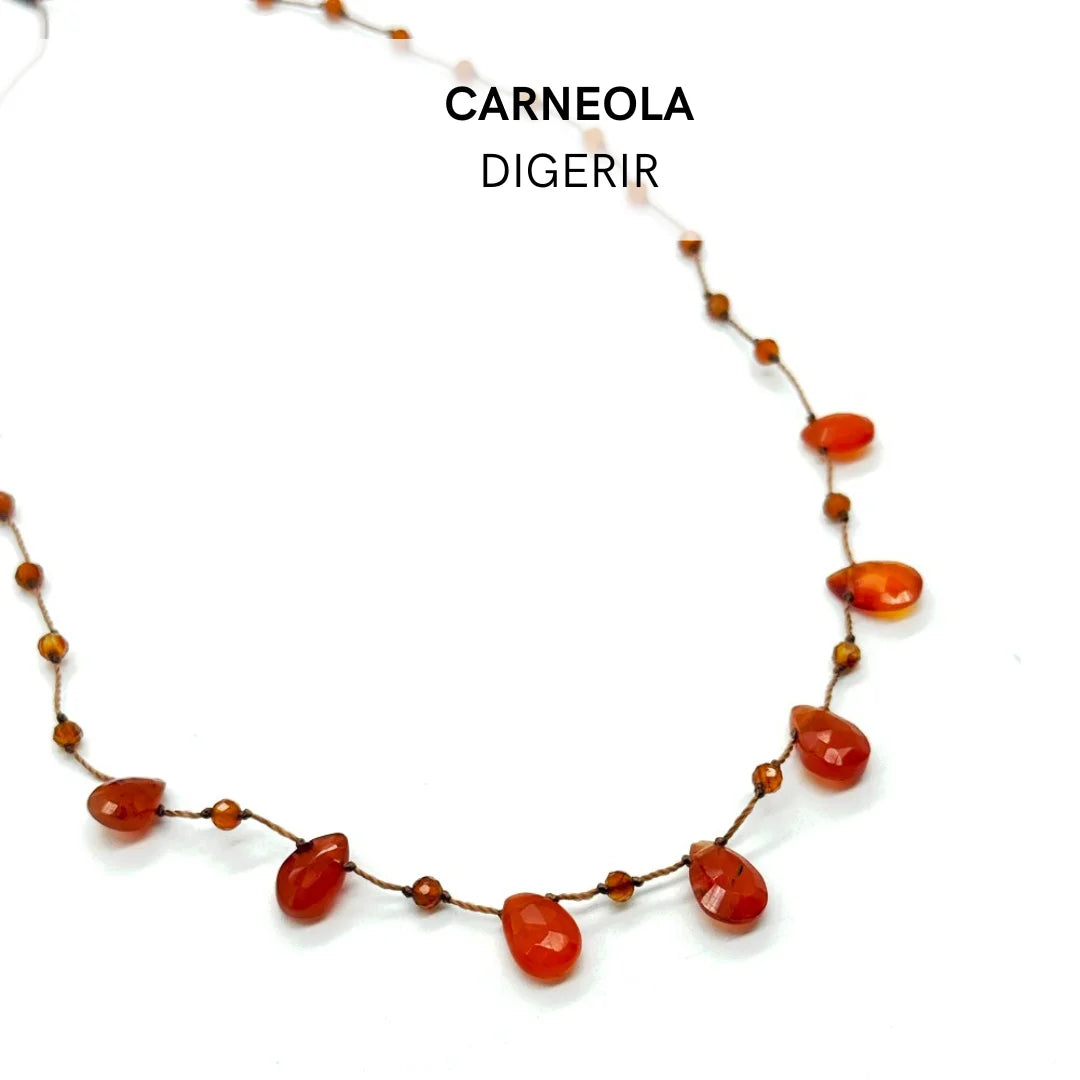 Collar Lágrimas de Minerales Naturales