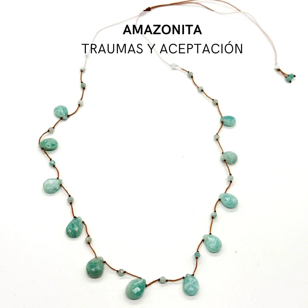 Collar Lágrimas de Minerales Naturales