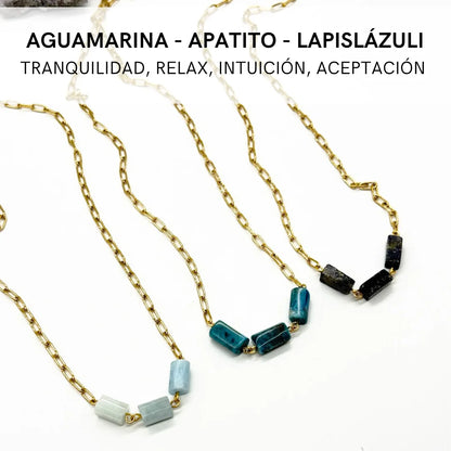 Collar Tres Minerales | Calma, Comunicación e Intuición
